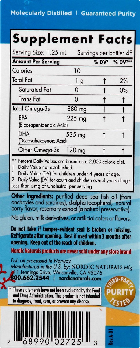 slide 3 of 13, Nordic Naturals Children's Dha Xtra Liquid Omega-3, 60 ml