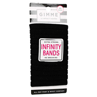 slide 3 of 29, Gimme Infinity Hair Bands Black, 12 ct