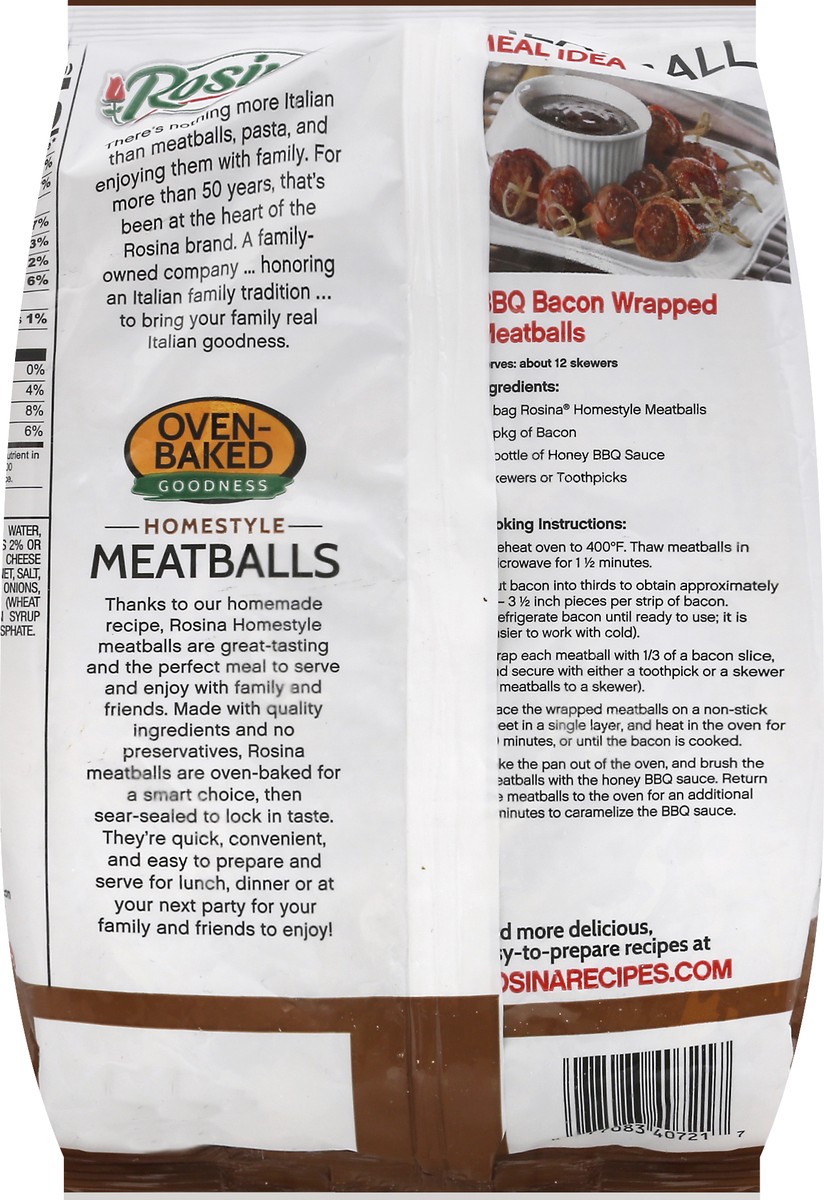 slide 3 of 12, Rosina Homestyle Meatballs 26 oz, 26 oz