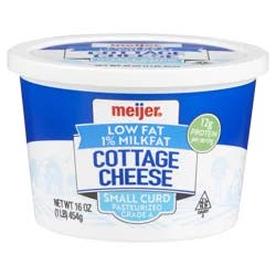 Meijer Cottage Cheese, Low Fat - 16 oz