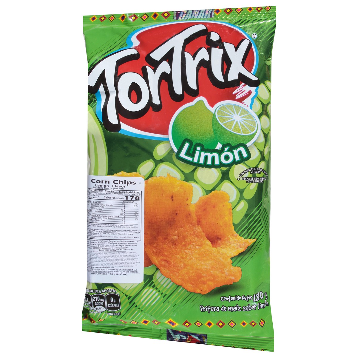 slide 4 of 14, Tortrix Lemon Flavor Corn Chips 180 g, 6.35 oz