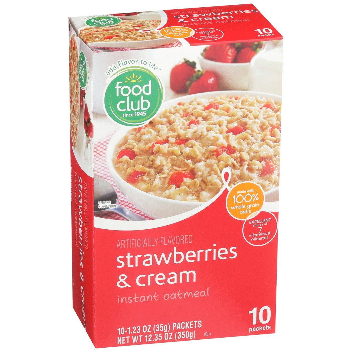 slide 2 of 9, Food Club Strawberries And Cream Oatme, 12.35 oz