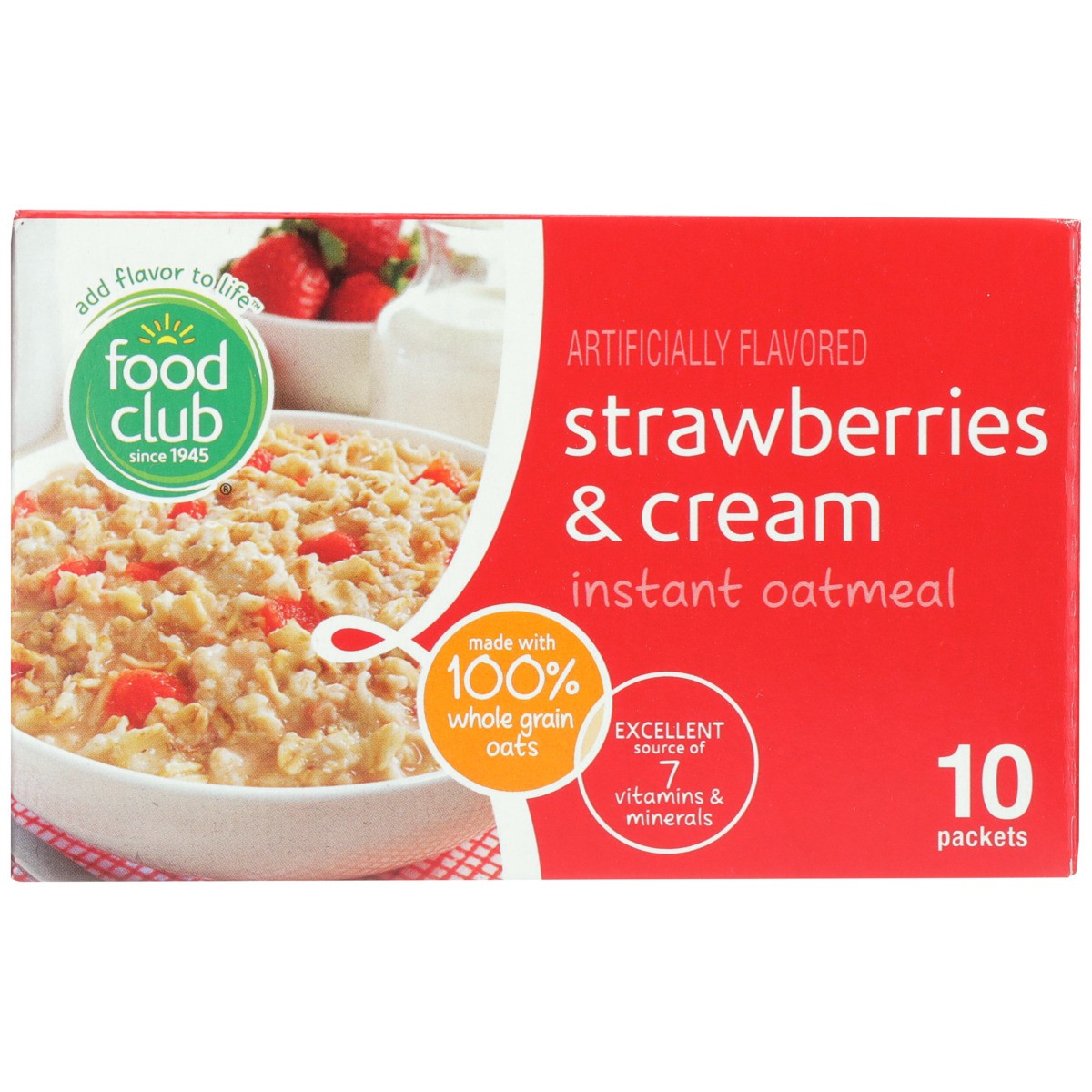 slide 5 of 9, Food Club Strawberries And Cream Oatme, 12.35 oz