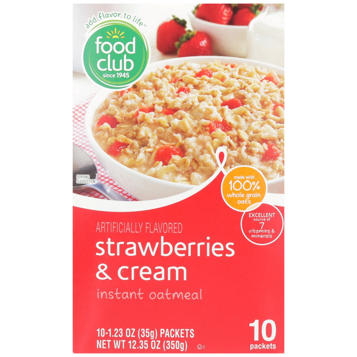 slide 8 of 9, Food Club Strawberries And Cream Oatme, 12.35 oz