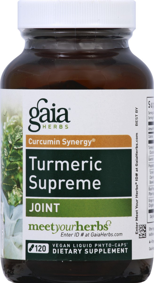 slide 1 of 10, Gaia Herbs Turmeric Supreme 120 ea, 1 ct