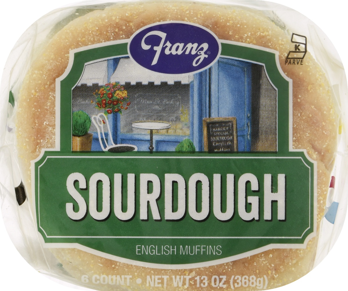 slide 8 of 11, Franz English Muffins Sourdough Extra With Whole Grain, 13 oz