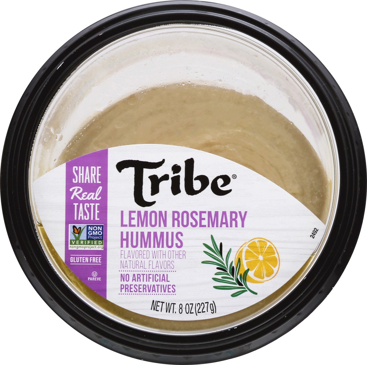 slide 12 of 12, Tribe Lemon Rosemary Hummus 8 oz, 8 oz