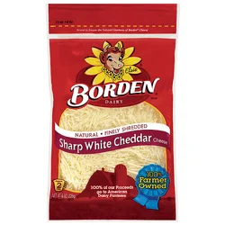 Borden Fine Shred White Cheddar Cheese