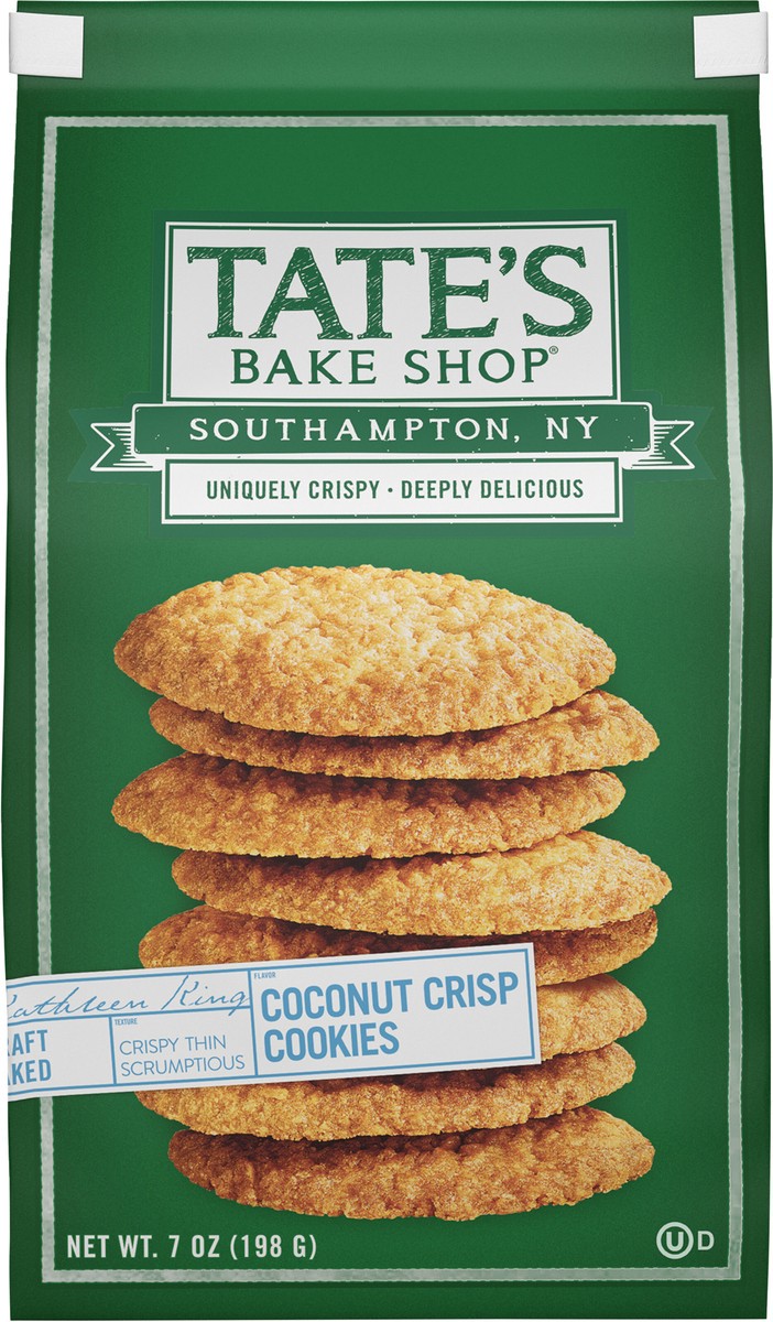 slide 4 of 7, Tate's Bake Shop Tate's Coconut Crisp Cookies, 7 oz
