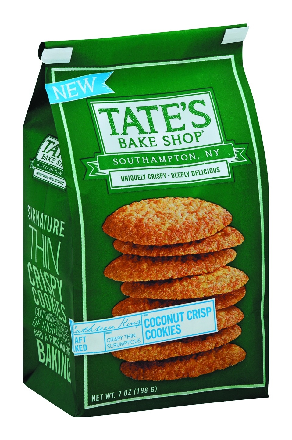 slide 1 of 2, Tate's Bake Shop Coconut Crisp Cookies, 7 oz