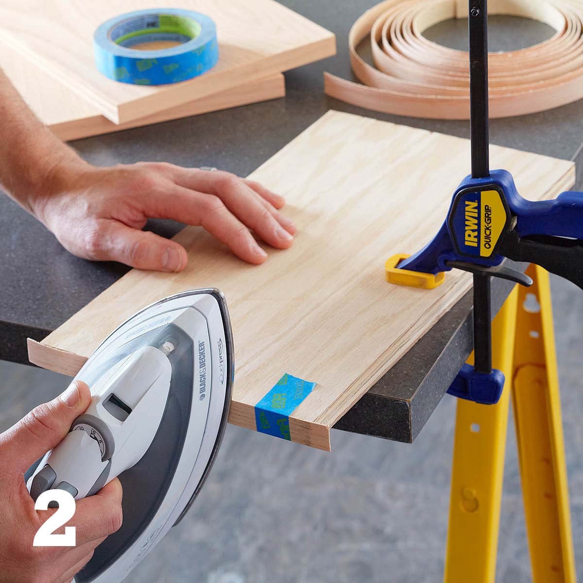 slide 2 of 5, Project Source 0.75-in x 25-ft Red oak Iron-on Veneer Edging, 1 ct