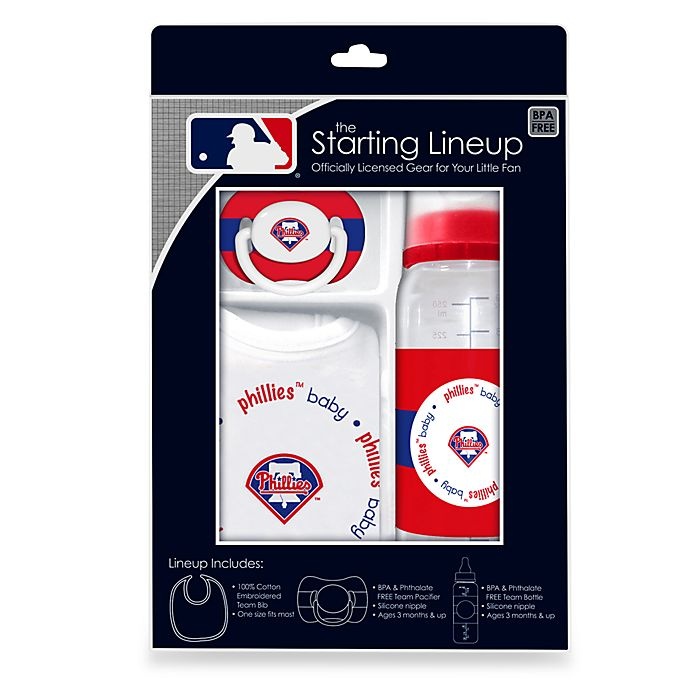 slide 1 of 1, MLB Philadelphia Phillies Baby Feeding Gift Set, 1 ct