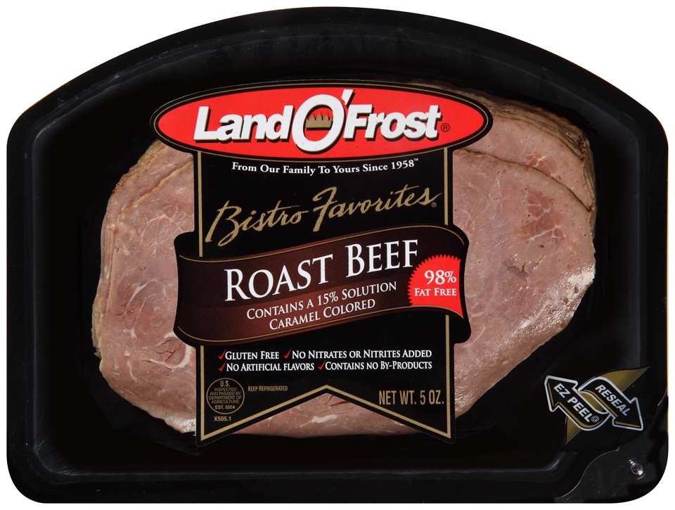 slide 1 of 1, Land O' Frost Land Of Frost Bistro Roast Beef, 5 oz