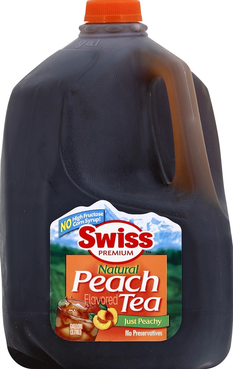 slide 2 of 4, Swiss Premium Natural Peach Iced Tea - 1 Gallon Plastic Jug - 1 gal, 1 gal