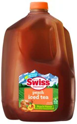 Swiss Premium Natural Peach Iced Tea - 1 Gallon Plastic Jug - 1 gal