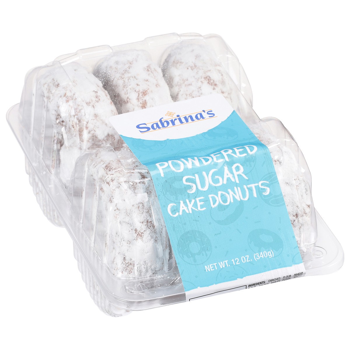 slide 11 of 11, Sabrina's Sabrinas Powdered Sugar Donuts 6Ct, 12 oz