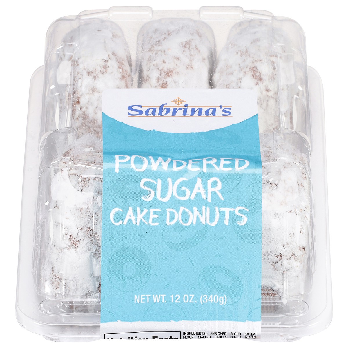 slide 1 of 11, Sabrina's Sabrinas Powdered Sugar Donuts 6Ct, 12 oz
