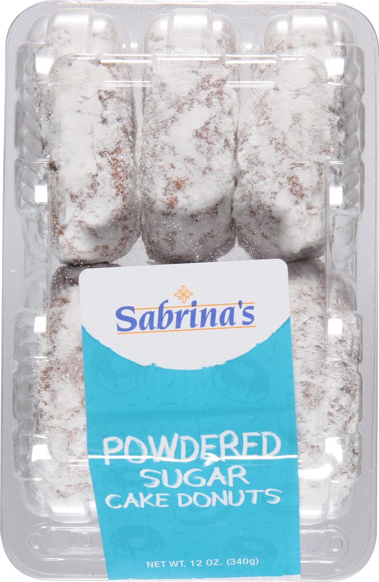 slide 3 of 11, Sabrina's Sabrinas Powdered Sugar Donuts 6Ct, 12 oz