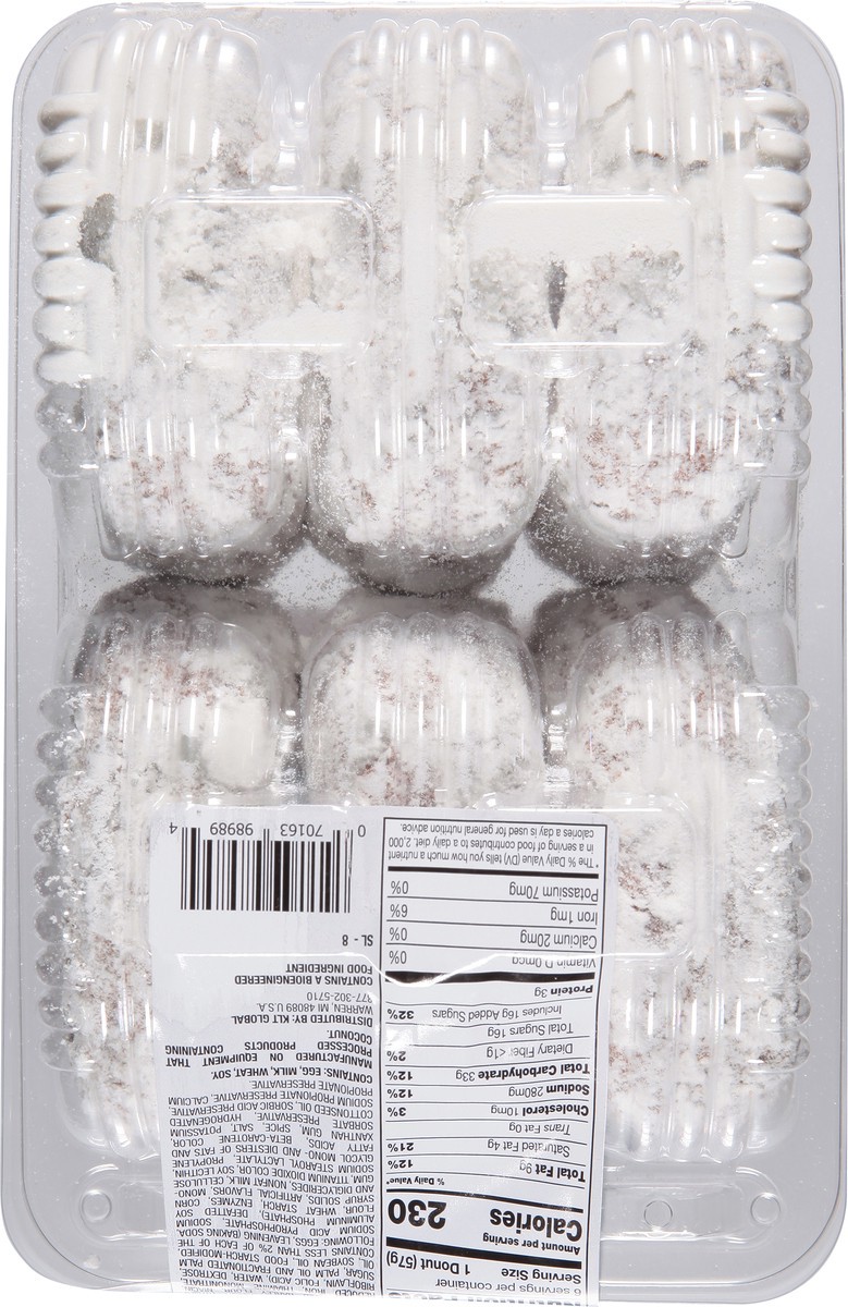 slide 9 of 11, Sabrina's Sabrinas Powdered Sugar Donuts 6Ct, 12 oz