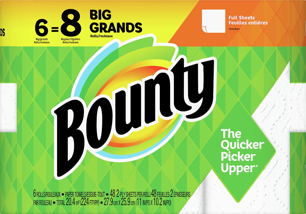 slide 5 of 5, Bounty 2-Ply Big Grands Paper Towels 6 ea, 6 ct