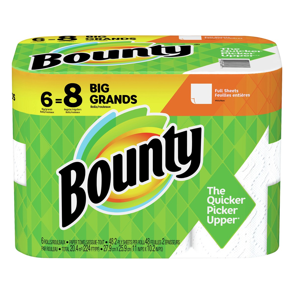 slide 1 of 5, Bounty 2-Ply Big Grands Paper Towels 6 ea, 6 ct