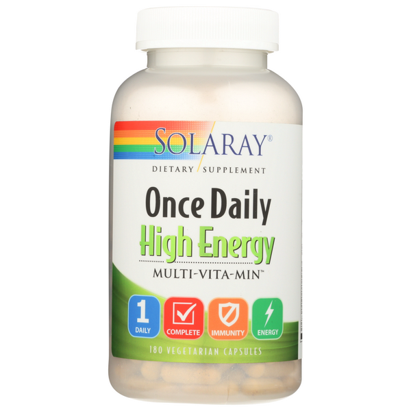 slide 1 of 1, Solaray Once Daily High Energy Multi-Vita-Min Vegetarian Capsules, 180 ct