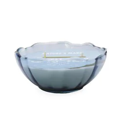 Nature's Mark Glass Bowl Candle - Blue
