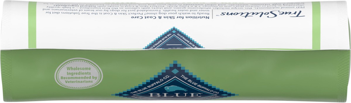 slide 4 of 8, Blue Buffalo True Solutions Perfect Skin & Coat Natural Adult Dry Dog Food, Salmon 20-lb, 20 lb