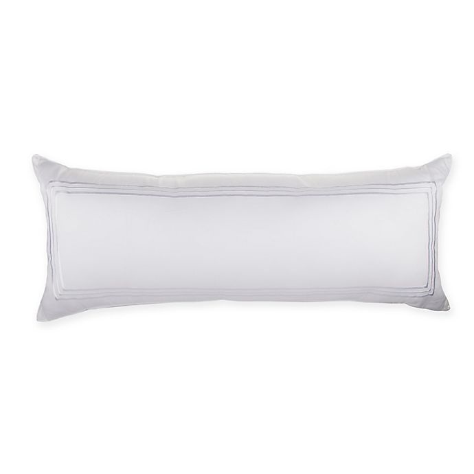 slide 1 of 1, Wamsutta Hotel Triple Baratta Stitch Bolster Throw Pillow - White, 1 ct