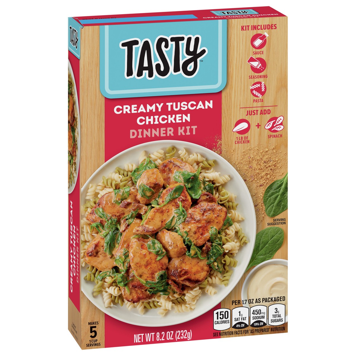 slide 8 of 13, Tasty Creamy Tuscan Chicken Dinner Kit, 8.2 oz, 8.2 oz