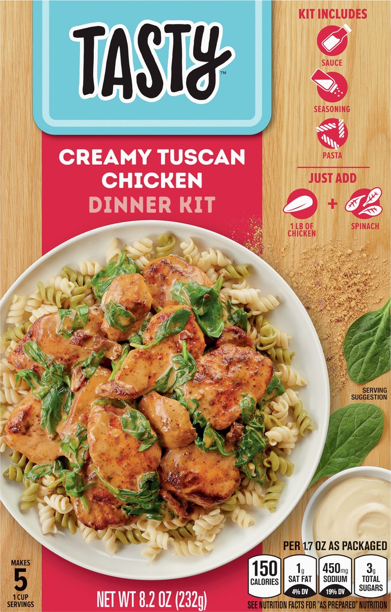 slide 2 of 13, Tasty Creamy Tuscan Chicken Dinner Kit, 8.2 oz, 8.2 oz