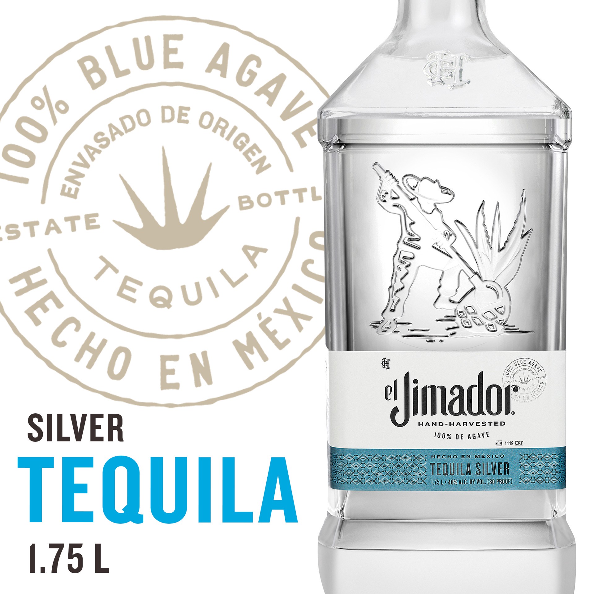 slide 1 of 2, El Jimador Silver Tequila, 1.75 L Bottle, 80 Proof, 1750 ml