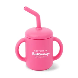 Bella Tunno Tots Starter Straw Cup - Bottoms Up Buttercup Pink