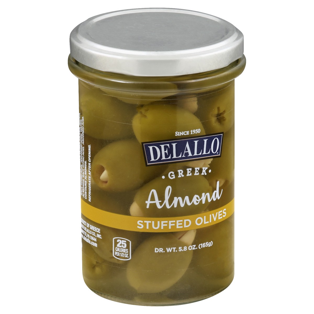 slide 2 of 10, DeLallo Almond Stuffed Olives, 5.82 oz