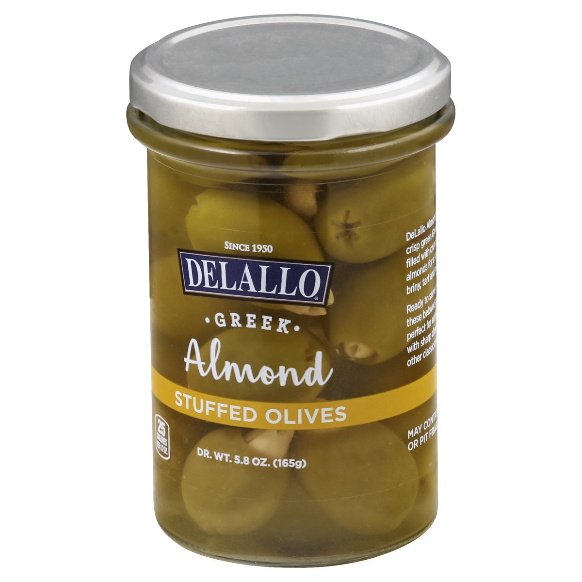 slide 3 of 10, DeLallo Almond Stuffed Olives, 5.82 oz