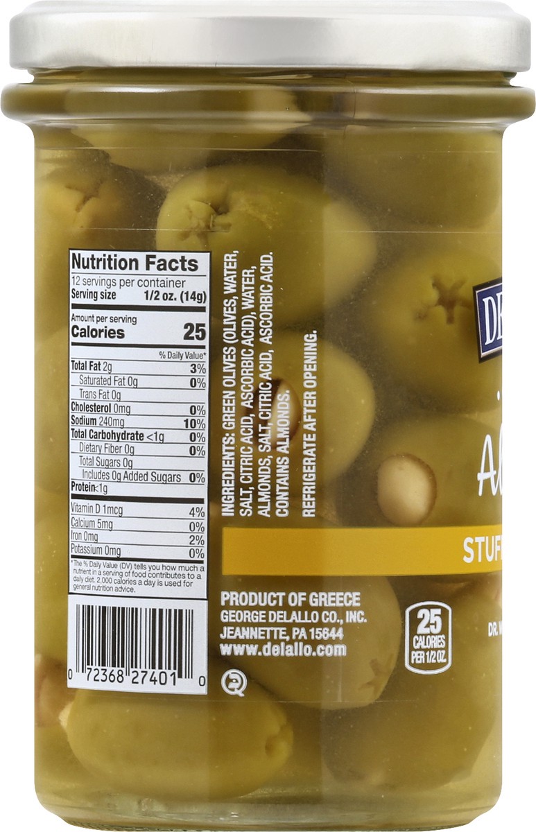 slide 7 of 10, DeLallo Almond Stuffed Olives, 5.82 oz