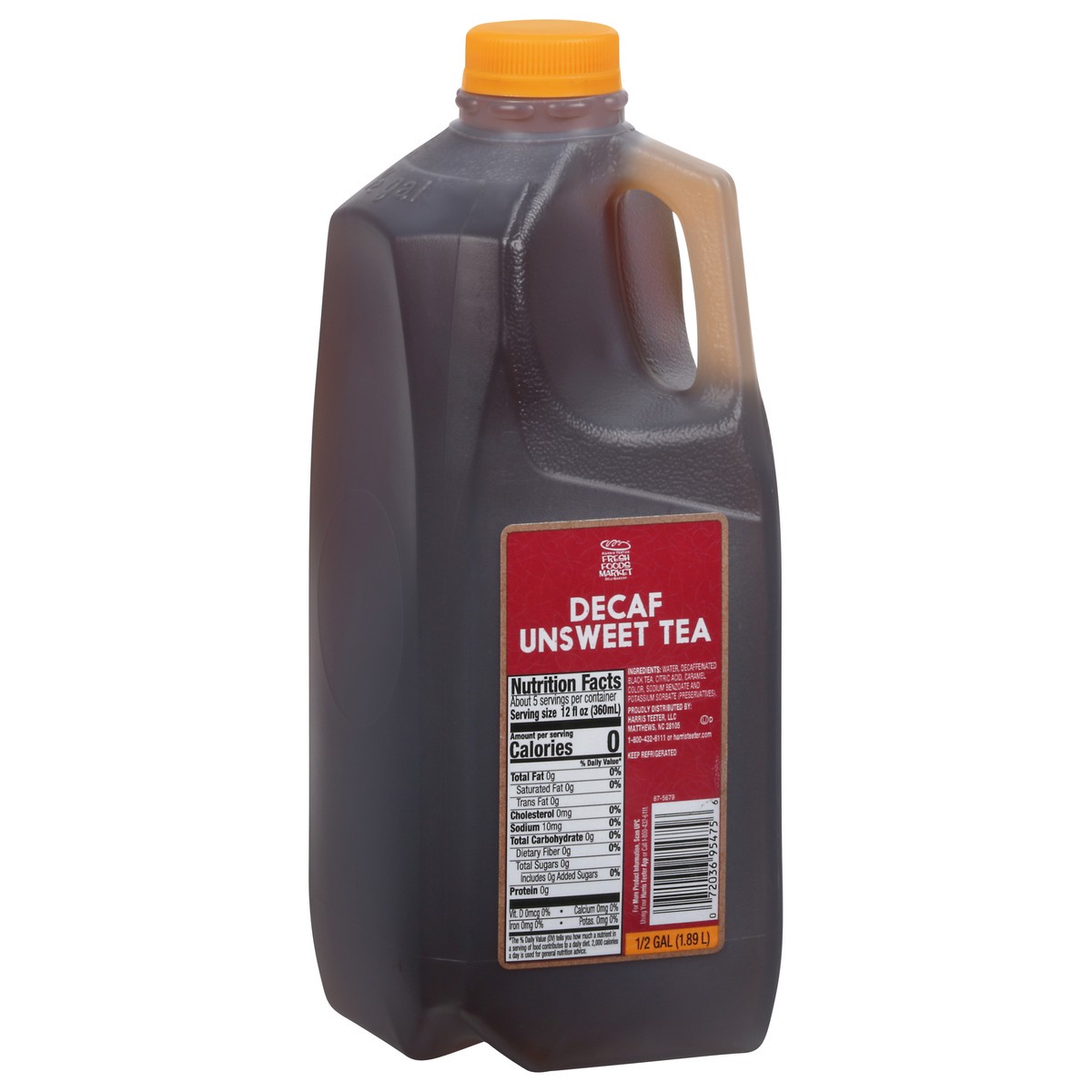 slide 8 of 13, Fresh Foods Market Decaf Unsweet Tea 0.5 gal, 1/2 gal