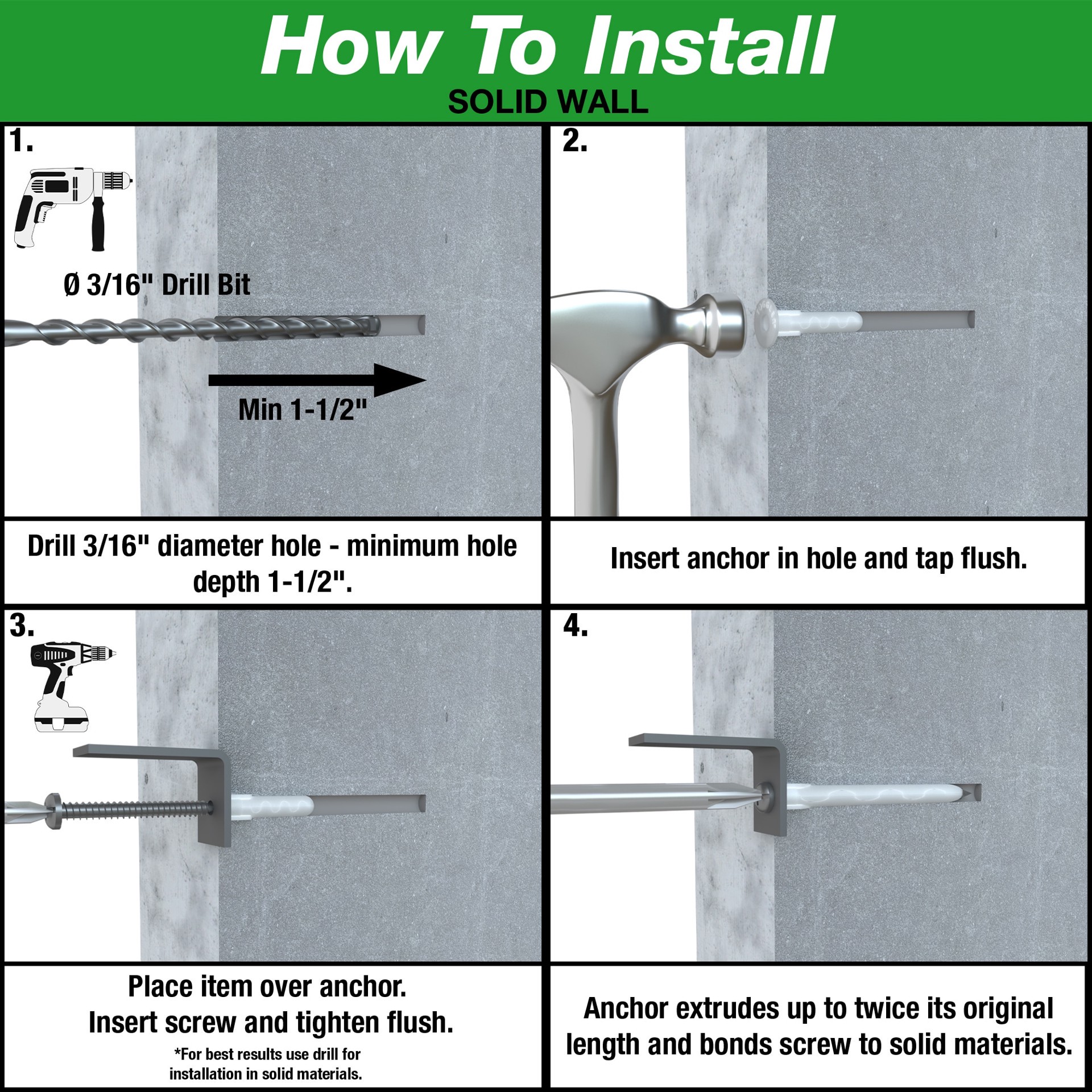 slide 6 of 6, TOGGLER 544-lb 3/16-in x 1-in Multi-Purpose Anchors with Screws Included 20 -Pack, 1 ct