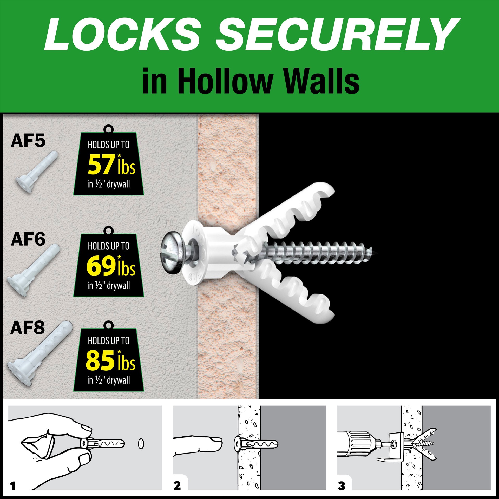 slide 6 of 6, TOGGLER 1000-lb 5/16-in x 1-5/8-in Sleeve Anchors with Screws Included 20.0 -Pack, 1 ct
