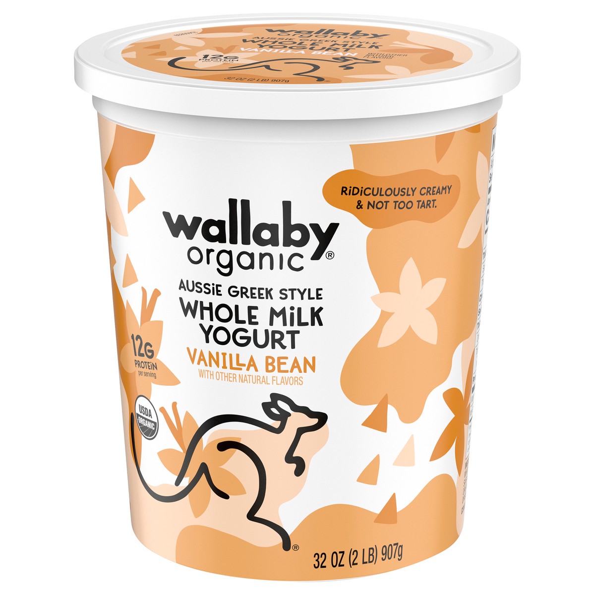 slide 7 of 12, Wallaby Organic Aussie Greek Whole Milk Yogurt, Vanilla Bean, USDA Organic, 32 oz., 32 oz