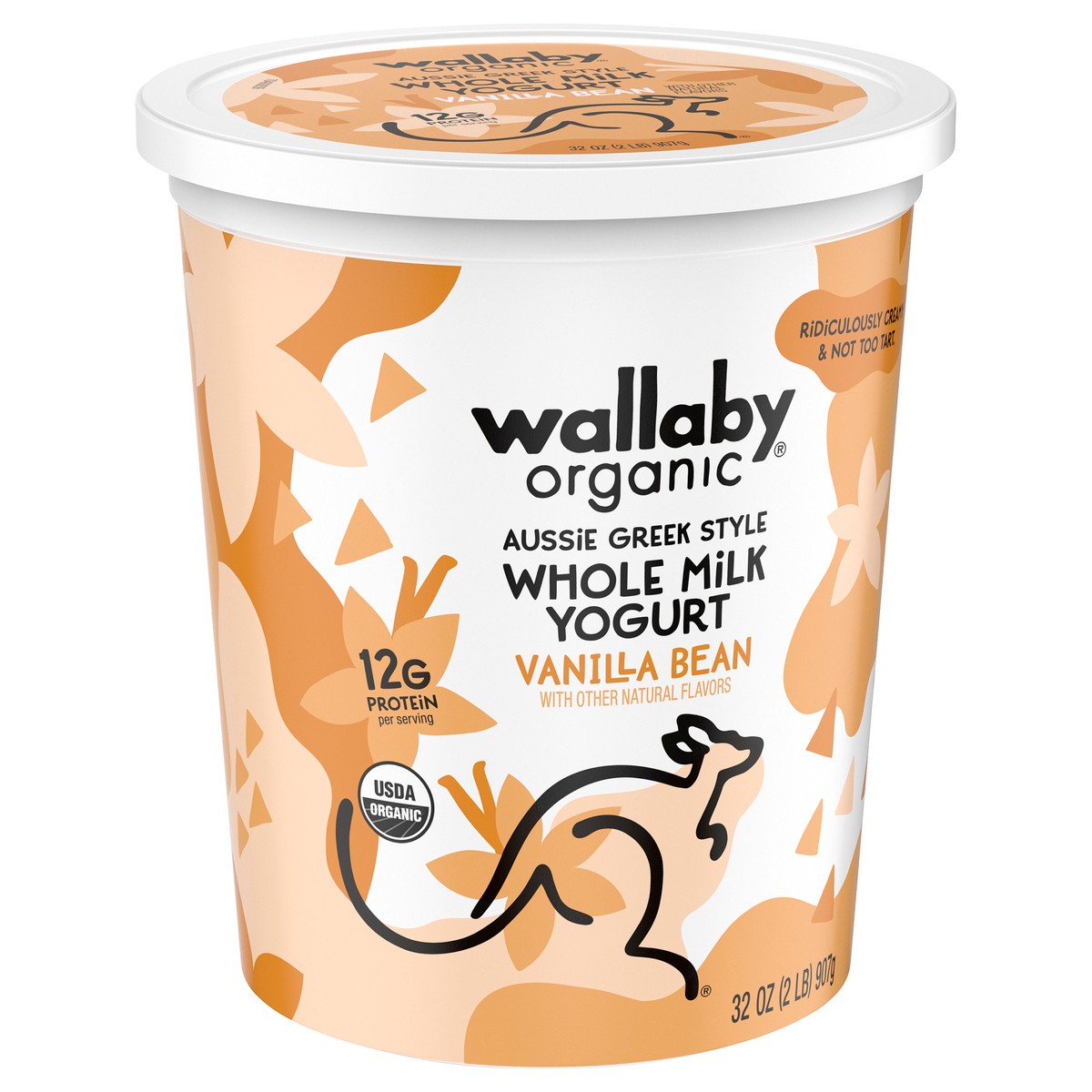 slide 5 of 12, Wallaby Organic Aussie Greek Whole Milk Yogurt, Vanilla Bean, USDA Organic, 32 oz., 32 oz