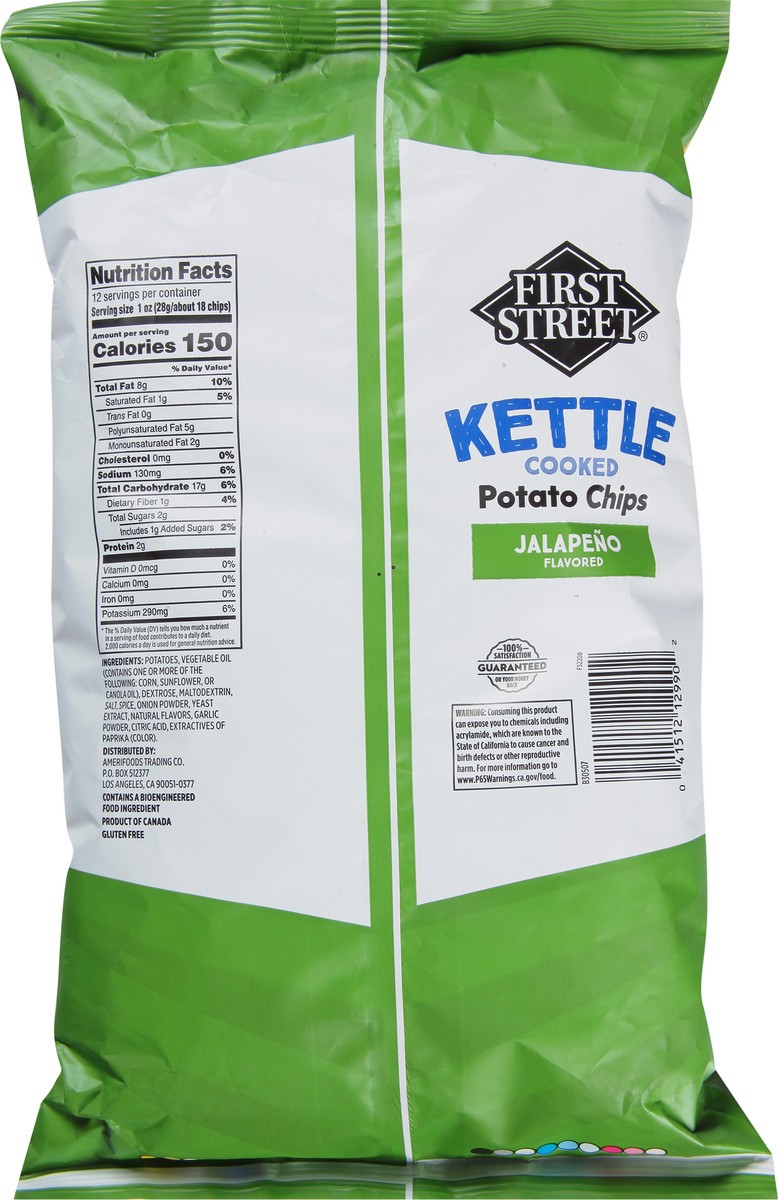 slide 5 of 13, First Street Jalapeno Kettel Cooked Potato Chips, 12 oz