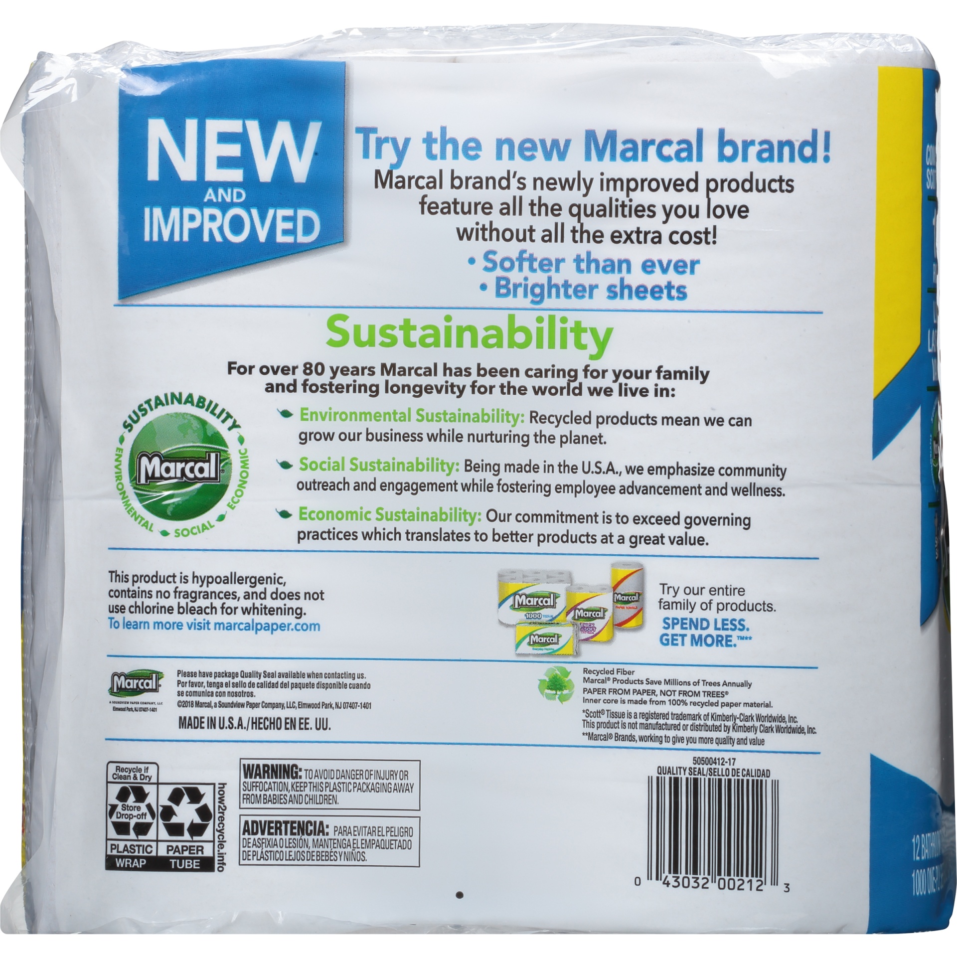 slide 5 of 7, Marcal Pride Bathroom Tissue, 12000 ct