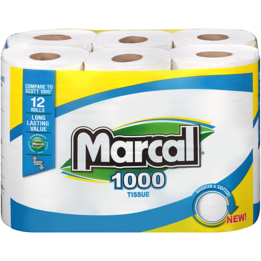 slide 1 of 7, Marcal Pride Bathroom Tissue, 12000 ct