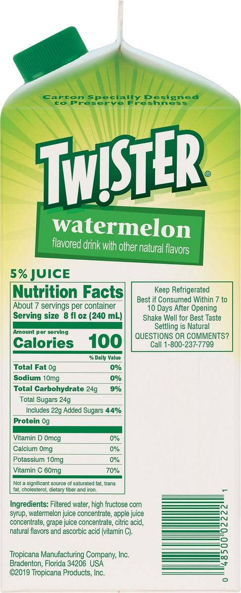 slide 13 of 14, Twister Tw!ster Flavored Drink, Watermelon- 59 fl oz, 59 fl oz