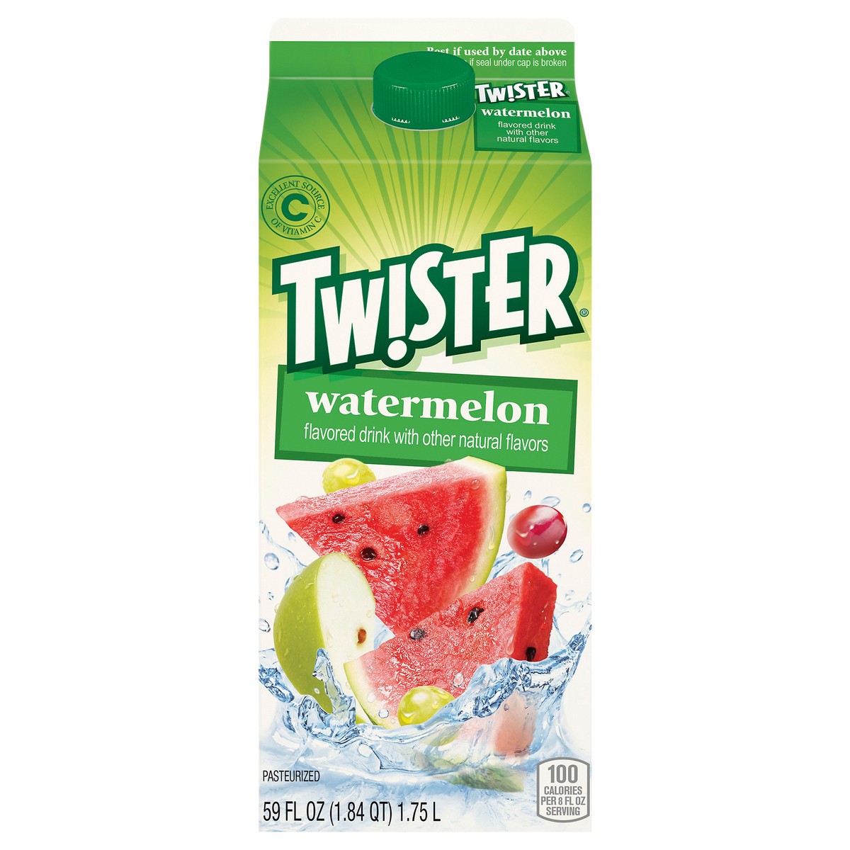 slide 14 of 14, Twister Tw!ster Flavored Drink, Watermelon- 59 fl oz, 59 fl oz