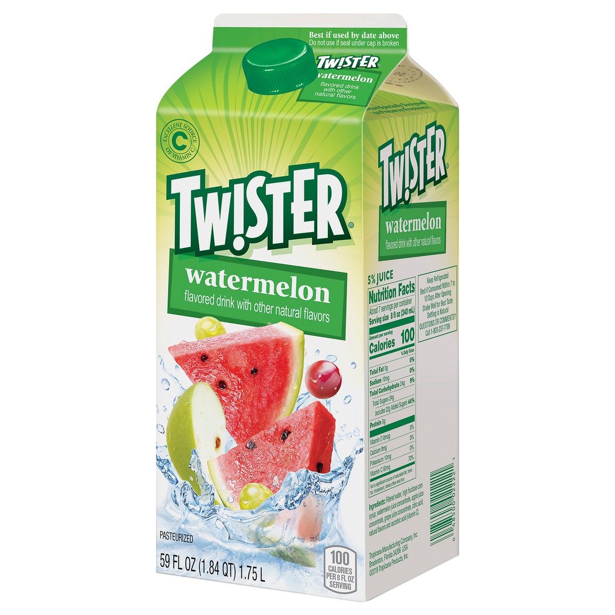 slide 4 of 14, Twister Tw!ster Flavored Drink, Watermelon- 59 fl oz, 59 fl oz