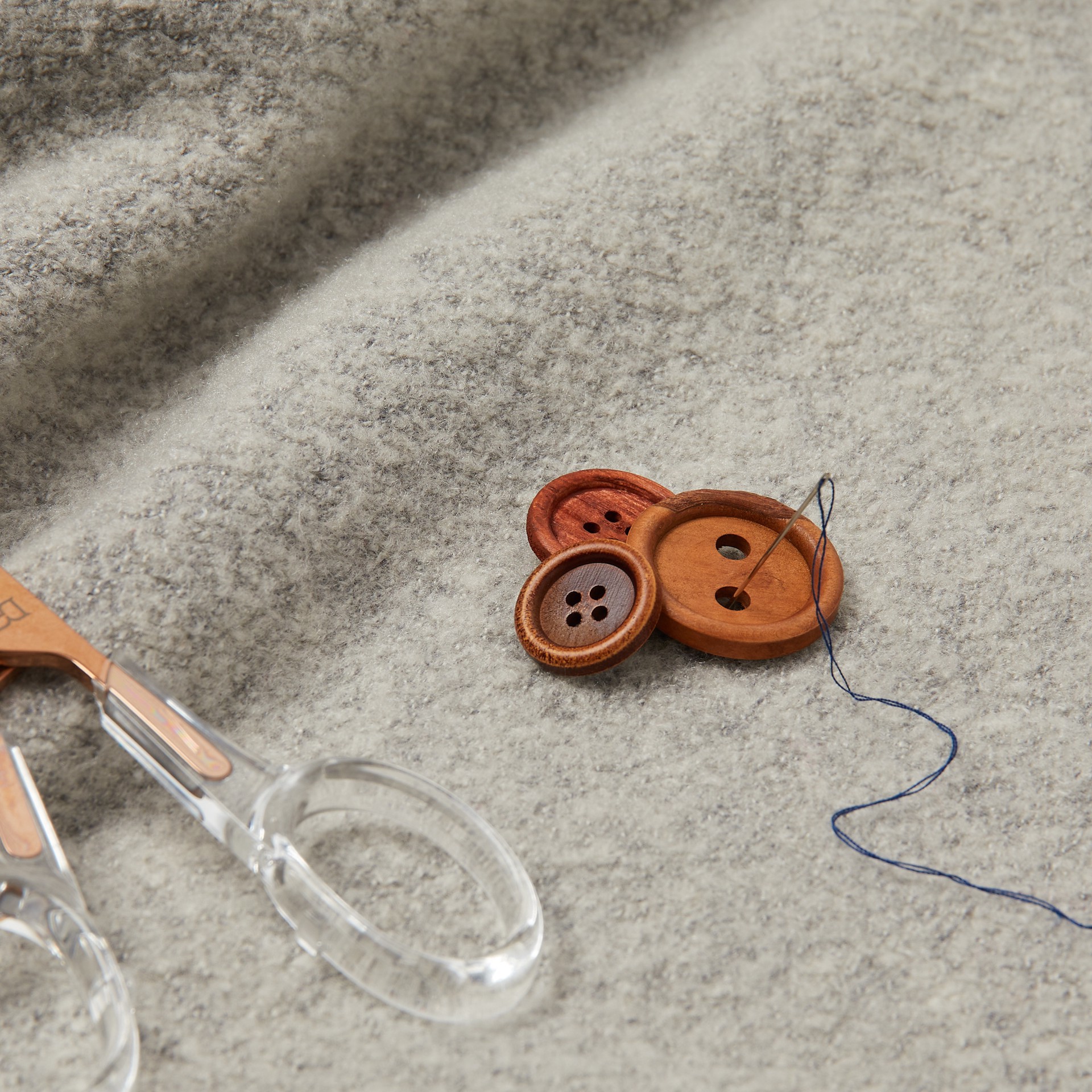 slide 3 of 3, Brown Wooden Buttons By Loops & Threads, 1.5 in diameter