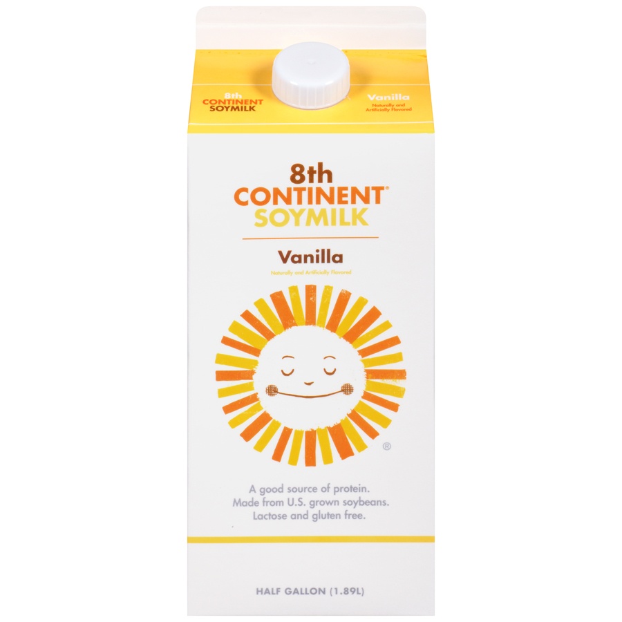 slide 1 of 8, 8th Continent Vanilla Soy Milk, 64 fl oz