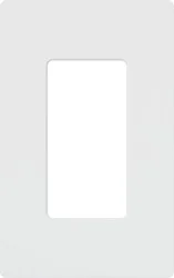 Lutron 1 -Gang White Decorator Plastic Standard Wall Plate